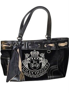 Like New! Y2K Women Embroidery Velvet Tote Bag Large Capacity Shoulder Bag